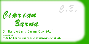 ciprian barna business card